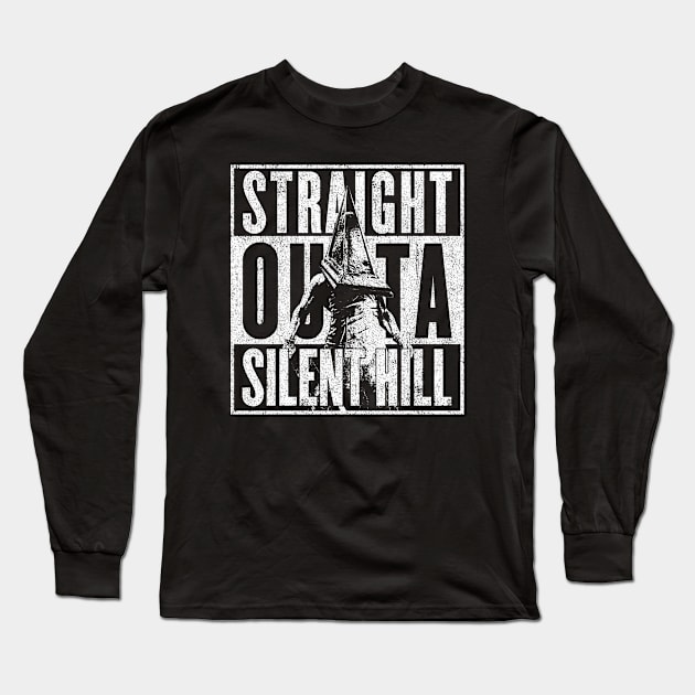 Straight Outta Silent Hill Long Sleeve T-Shirt by huckblade